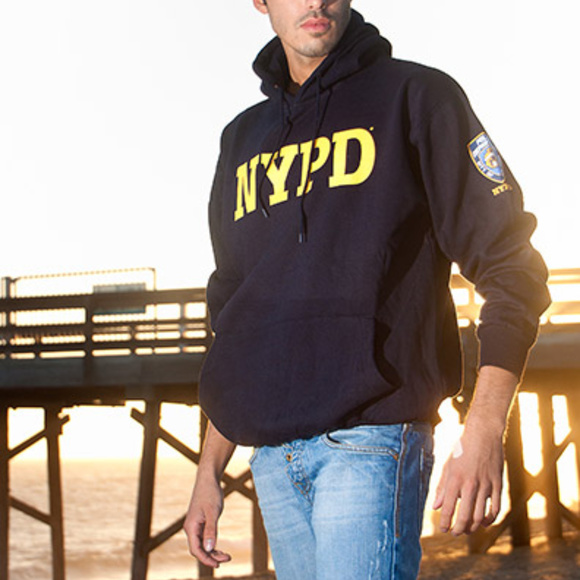 NYPD Embossed Hooded Sweatshirt unisex hoodie NWT - Picture 2 of 2